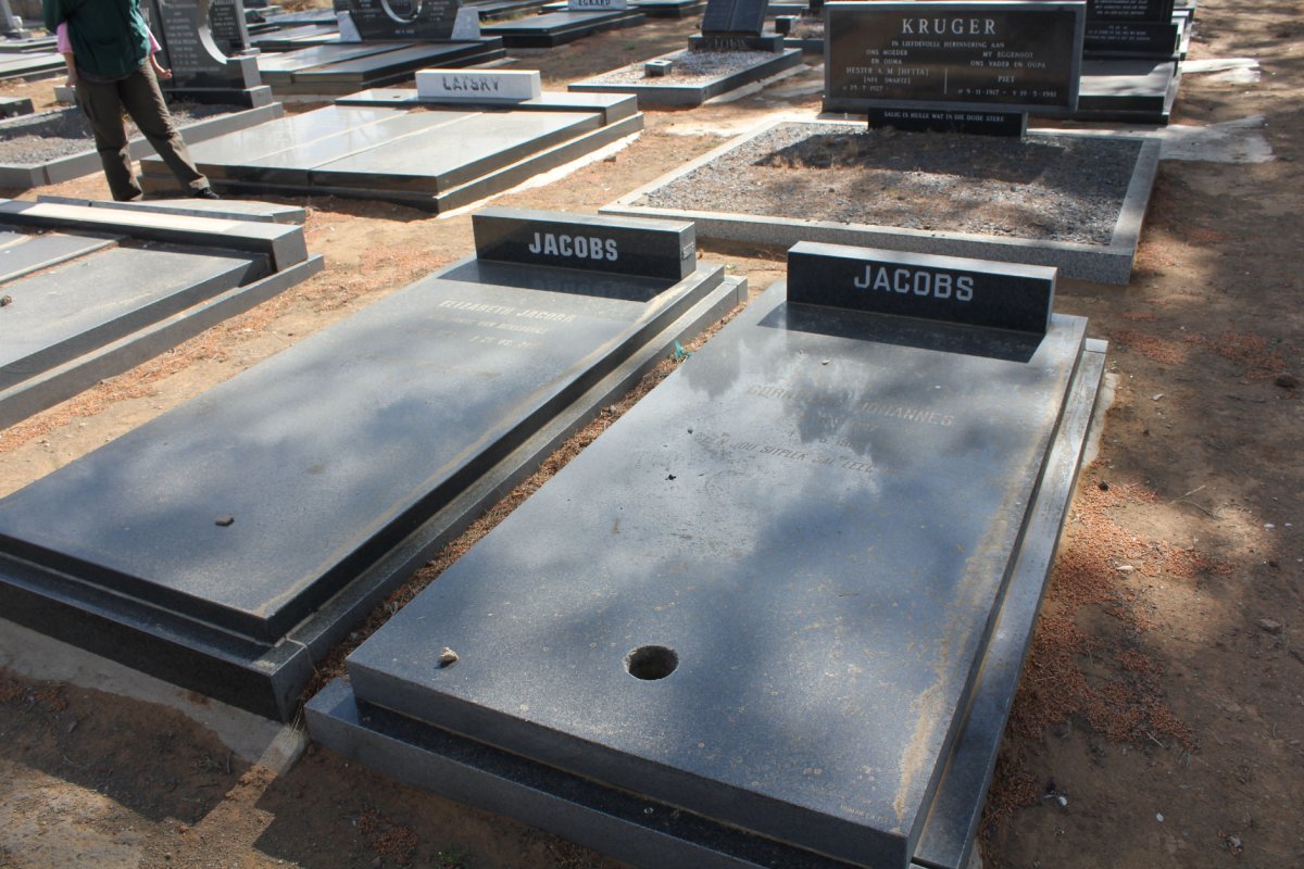 JACOBS Cornelius Johannes 1907-1981 :: JACOBS Elizabeth Jacoba nee JANSE VAN RENSBURG 1920-2001