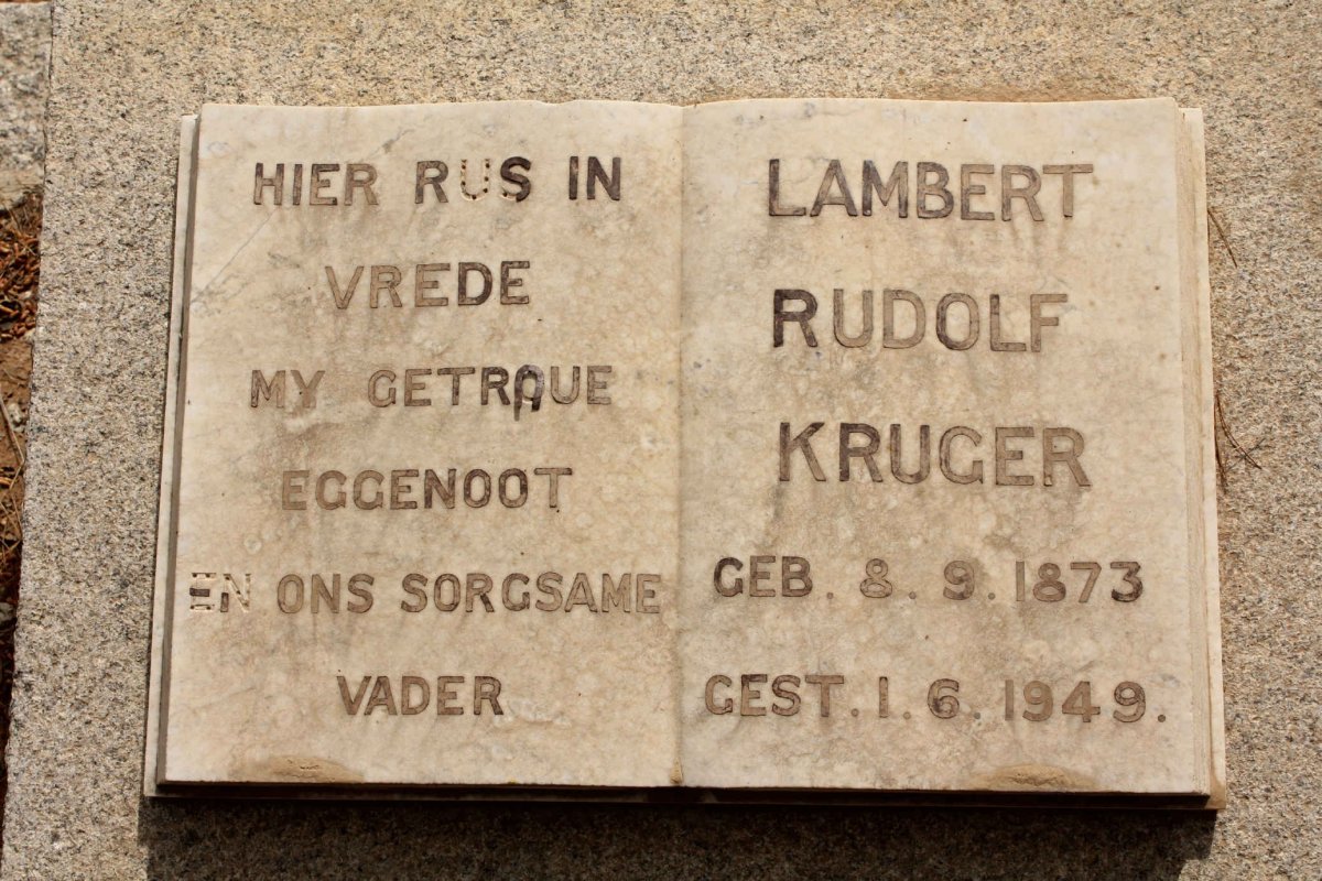 KRUGER Lambert Rudolf 1873-1949