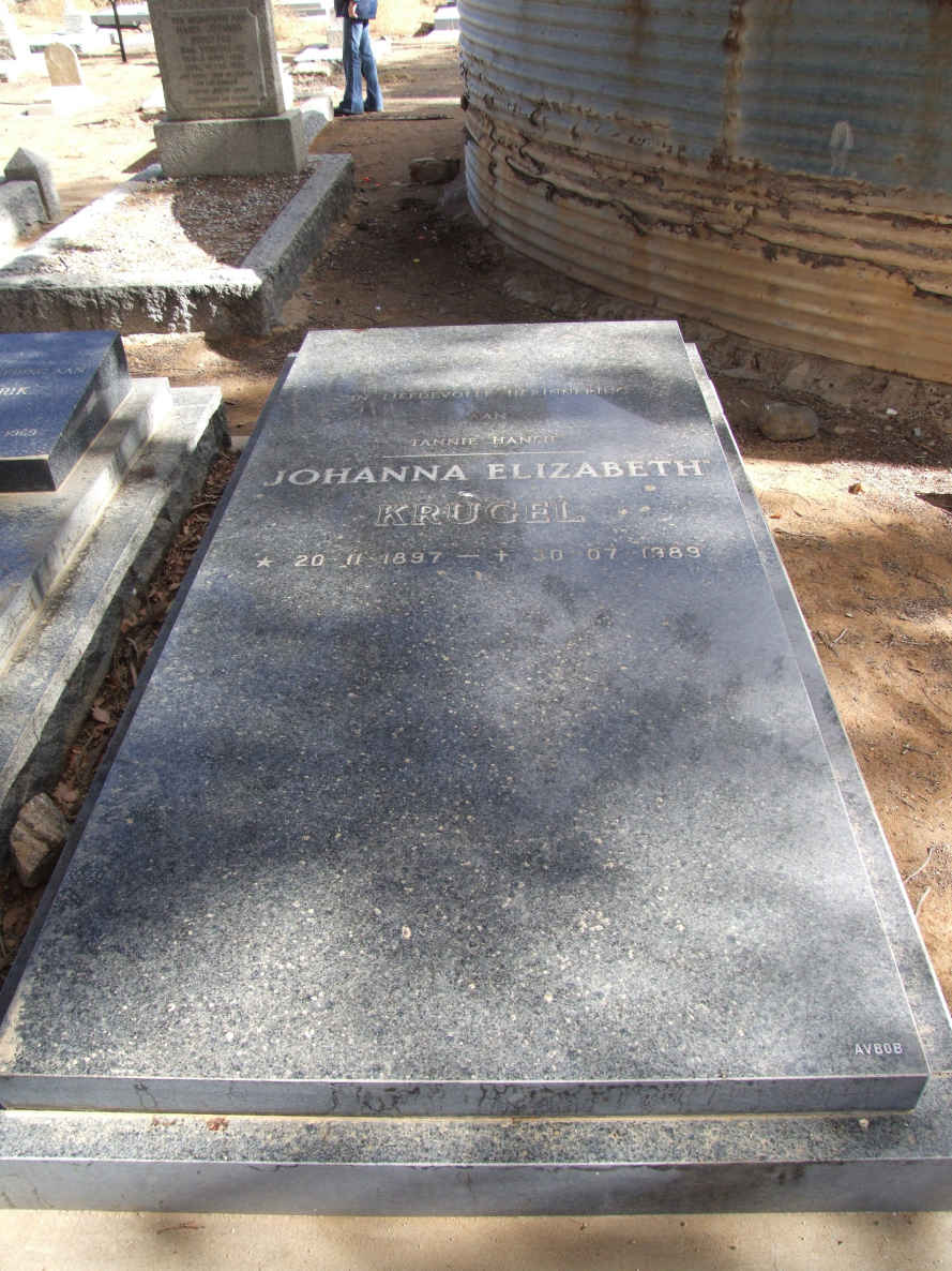 KRUGEL Johanna Elizabeth 1897-1989