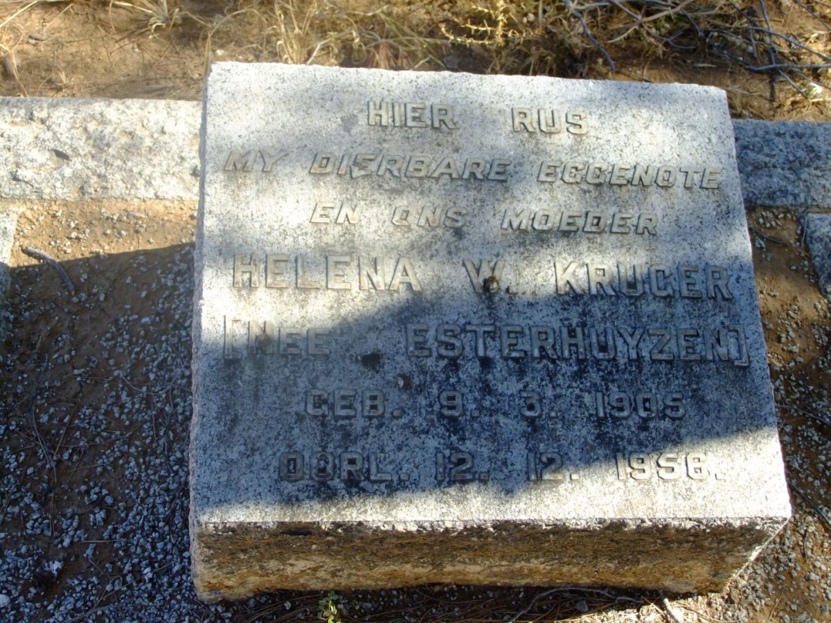 KRUGER Helena W. nee ESTERHUYZEN 1905-1956