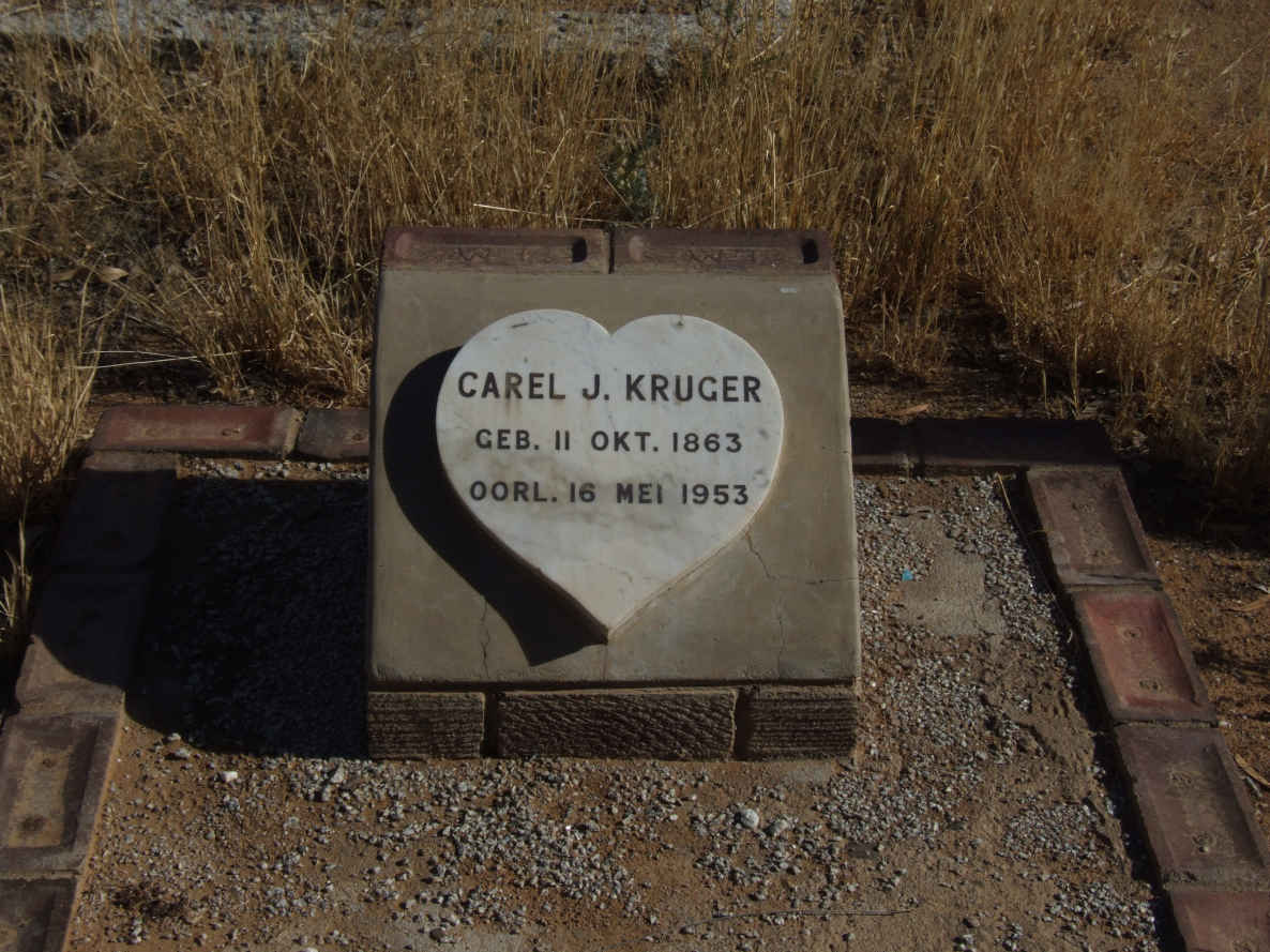 KRUGER Carel J. 1863-1953