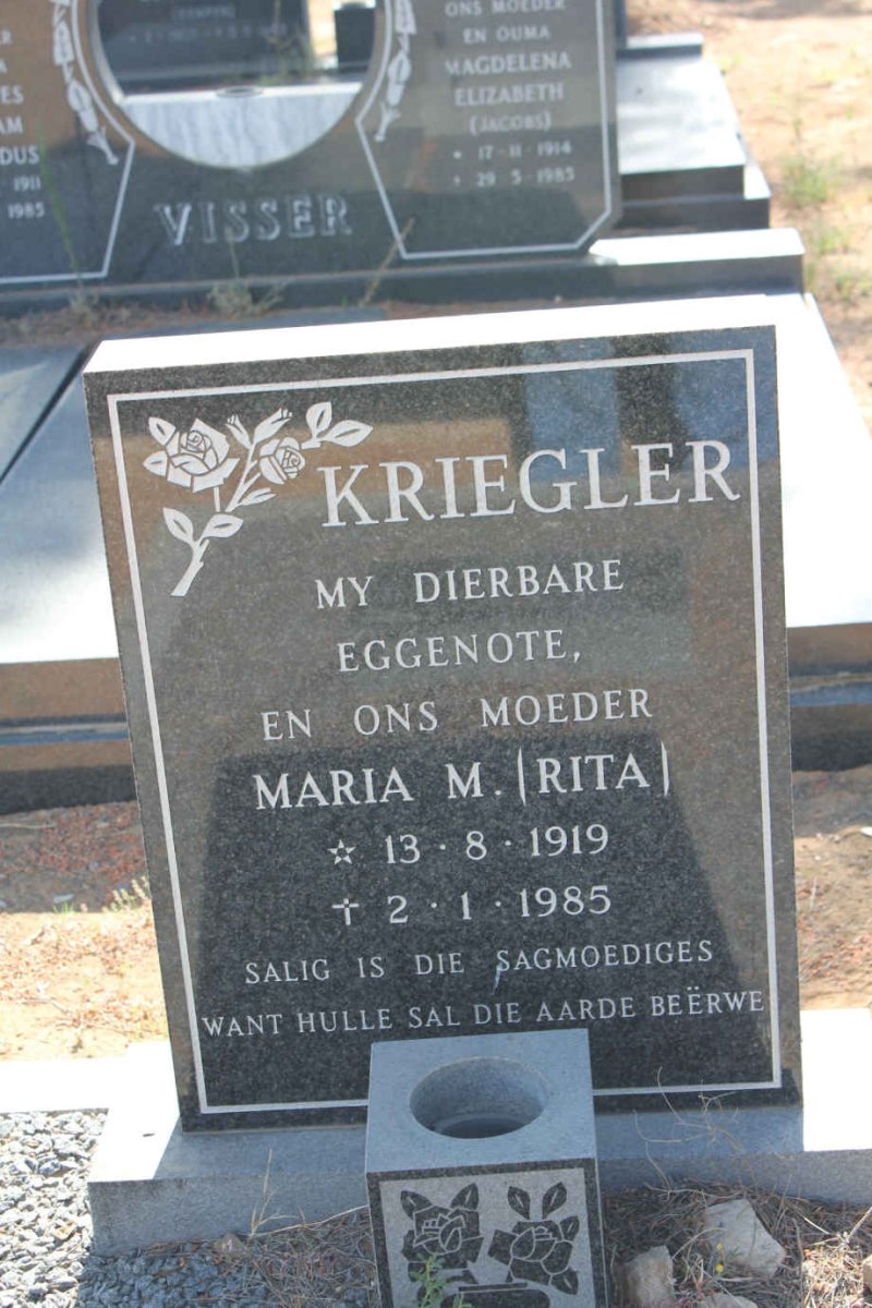 KRIEGLER Maria M. 1919-1985