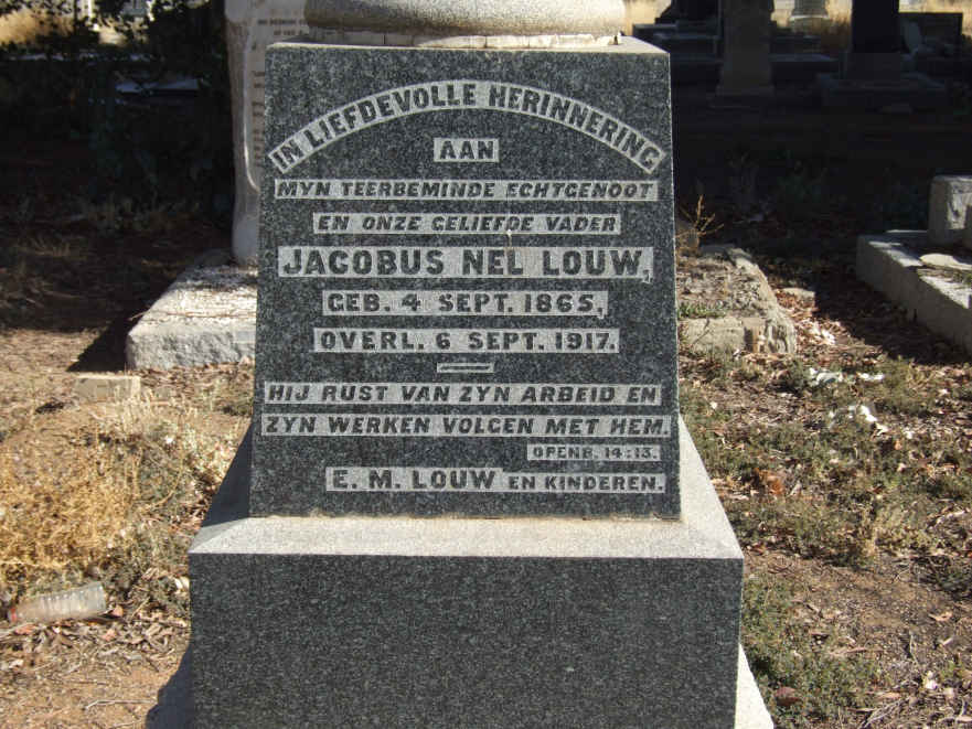 LOUW Jacobus Nel 1865-1917