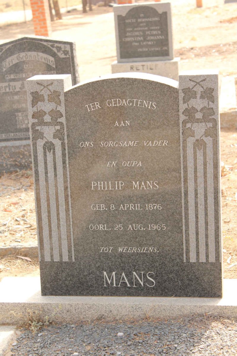 MANS Philip 1876-1965