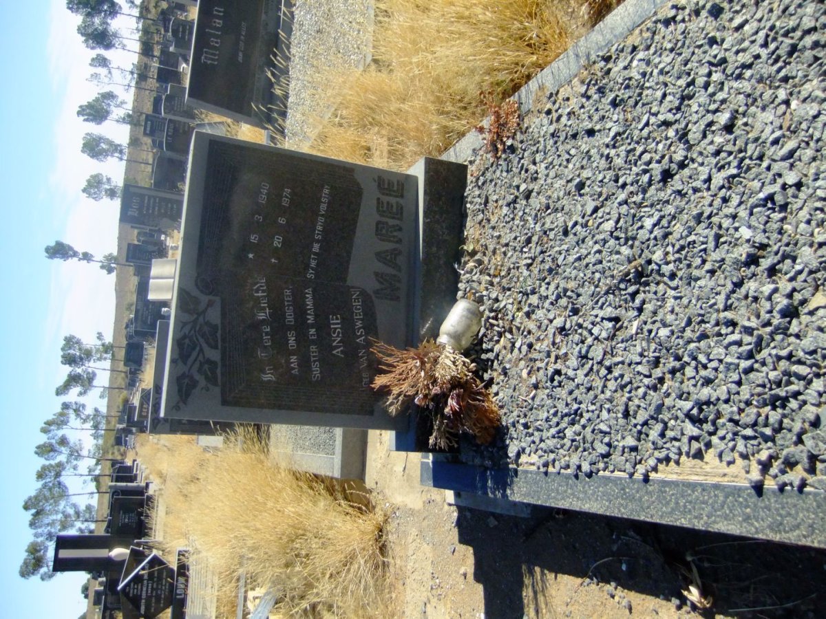 MAREE Ansie nee VAN ASWEGEN 1940-1974