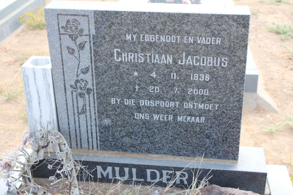 MULDER Christiaan Jacobus 1936-2000