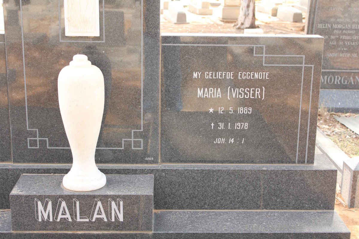 MALAN Maria nee VISSER 1889-1978