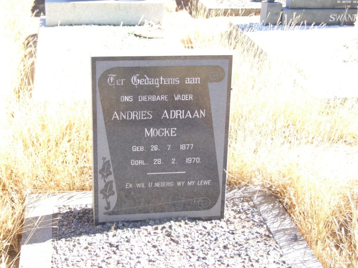 MOCKE Andries Adriaan 1877-1970