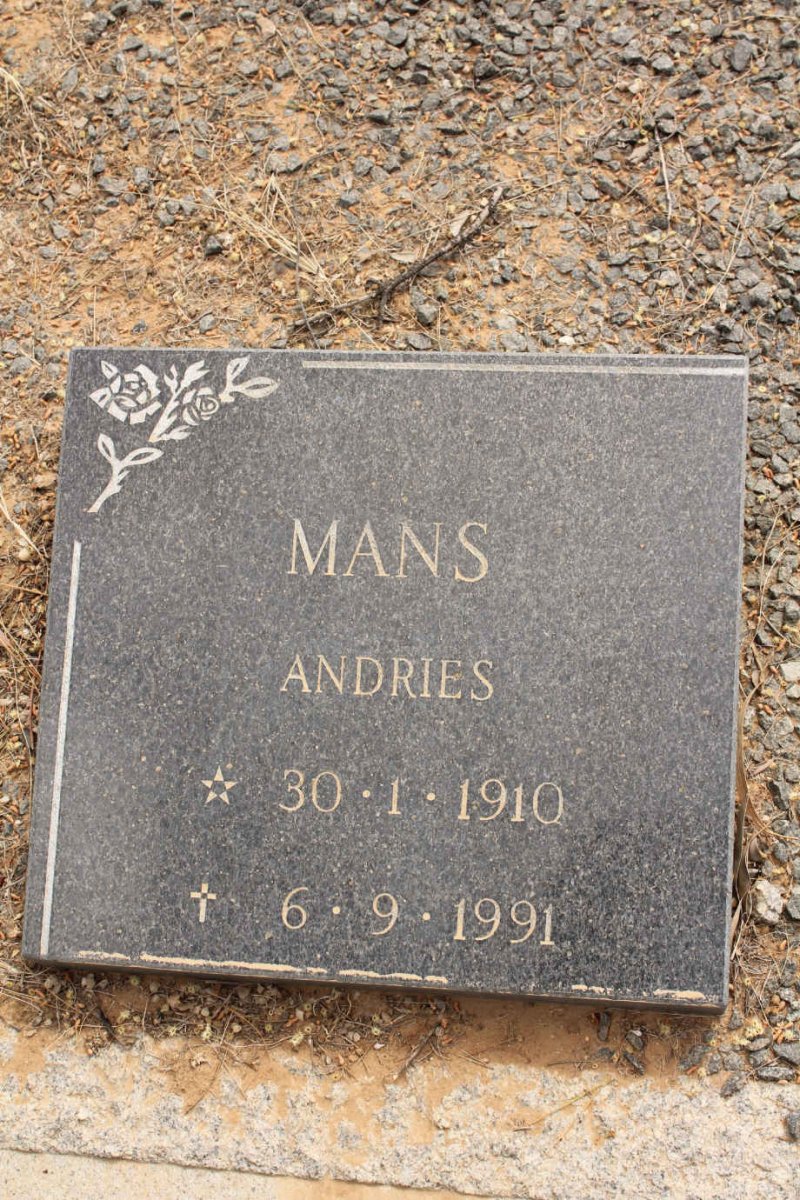 MANS Andries 1910-1991