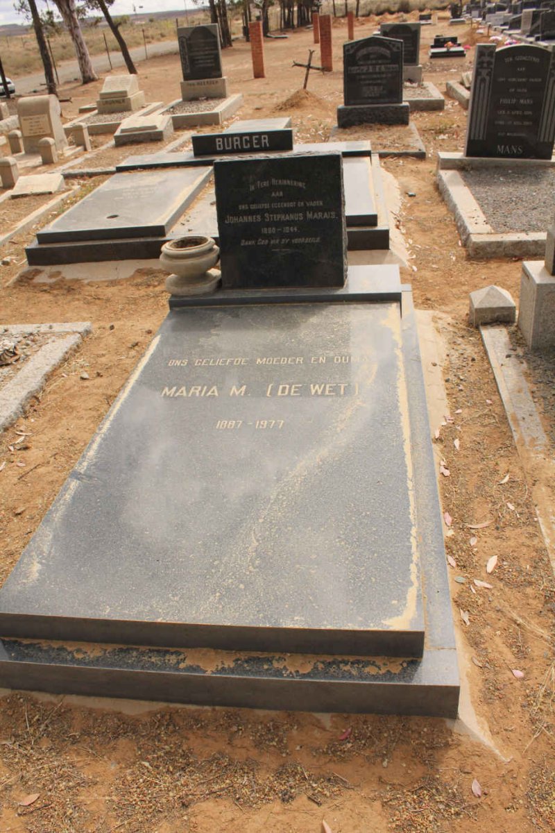 MARAIS Johannes Stephanus 1880-1944 &amp; Maria M. DE WET 1887-1977