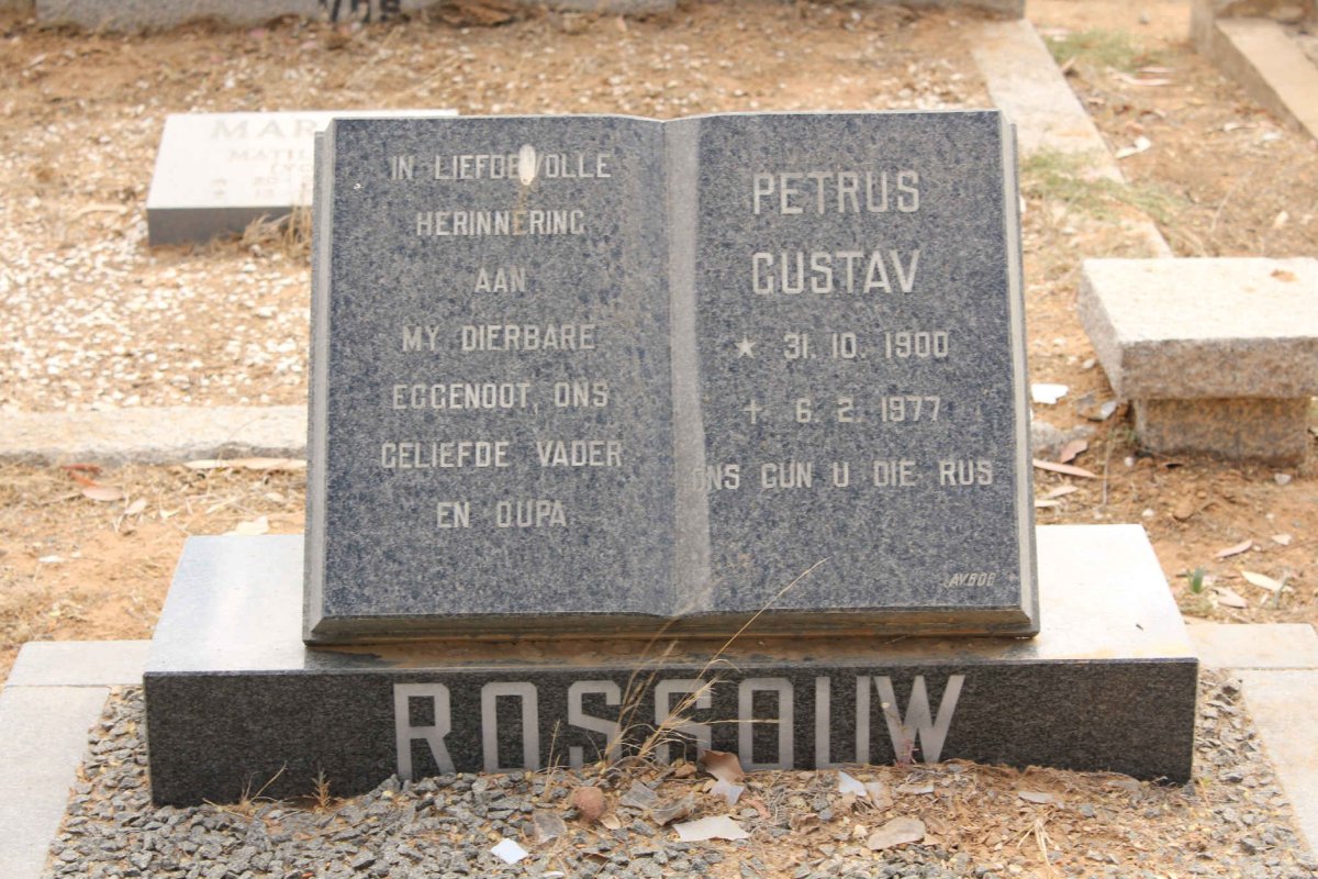 ROSSOUW Petrus Gustav 1900-1977