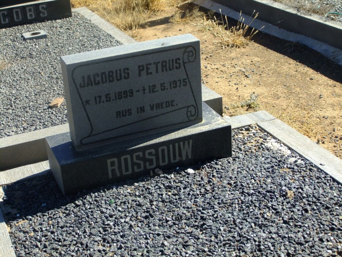 ROSSOUW Jacobus Petrus 1899-1975