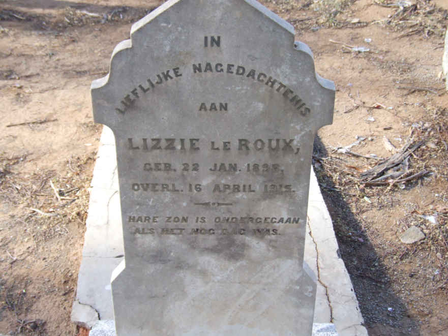 ROUX Lizzie, le 1898-1915