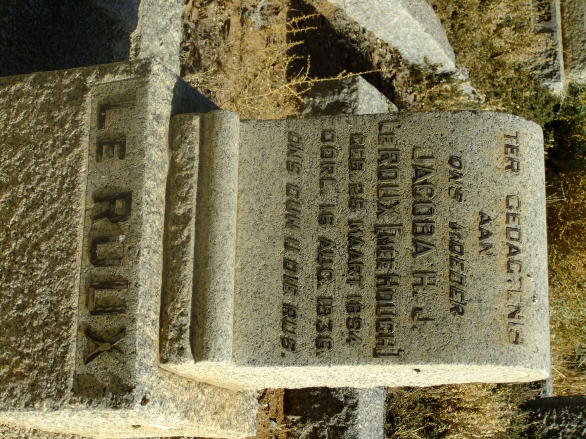ROUX Jacoba H.J., le nee HOUGH 1894-1936