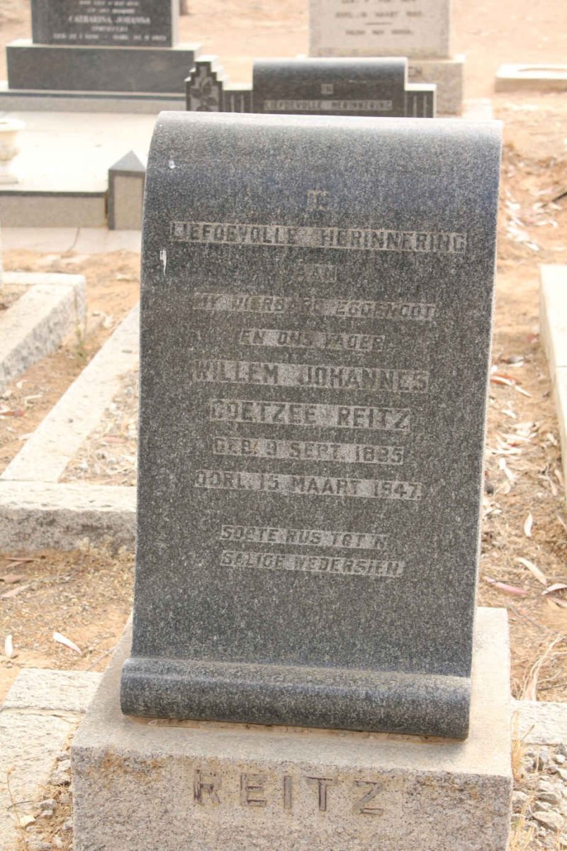 REITZ Willem Johannes Coetzee 1885-1947