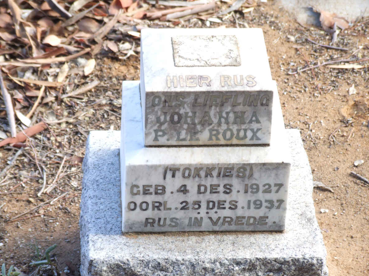 ROUX Johanna P., le 1927-1937