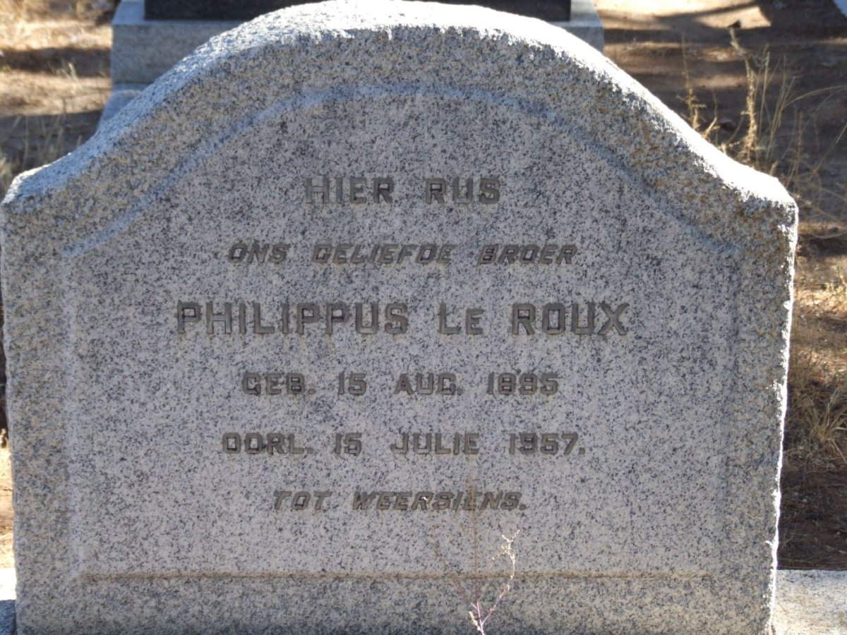 ROUX Philippus, le 1895-1957