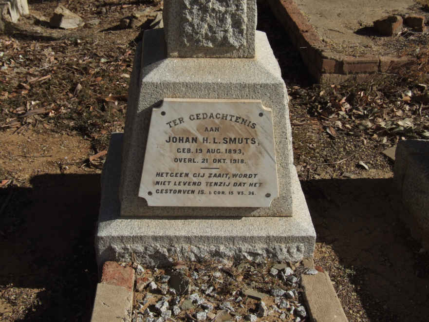 SMUTS Johan H.L. 1893-1918