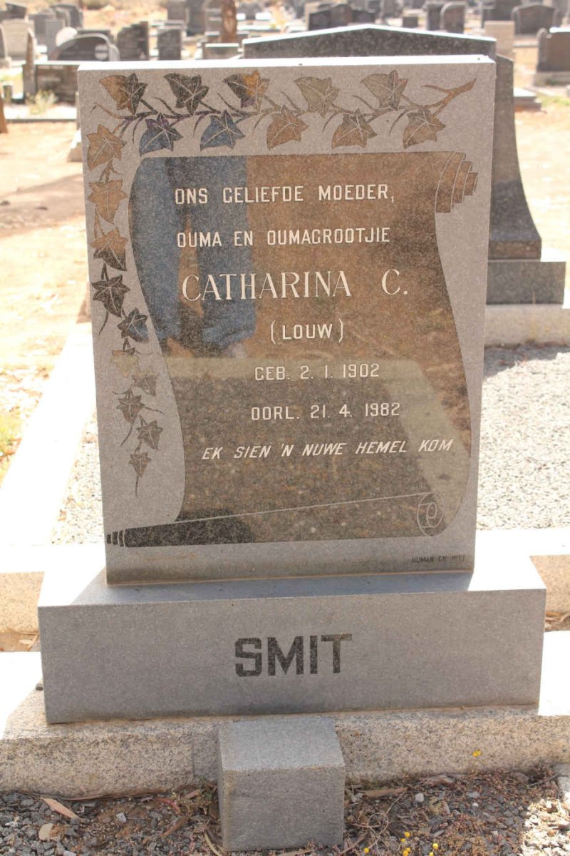 SMIT Catharine C. nee LOUW 1902-1982