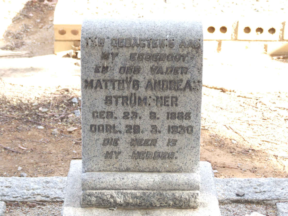 STRÜMPHER Matthÿs Andreas 18?5-1930