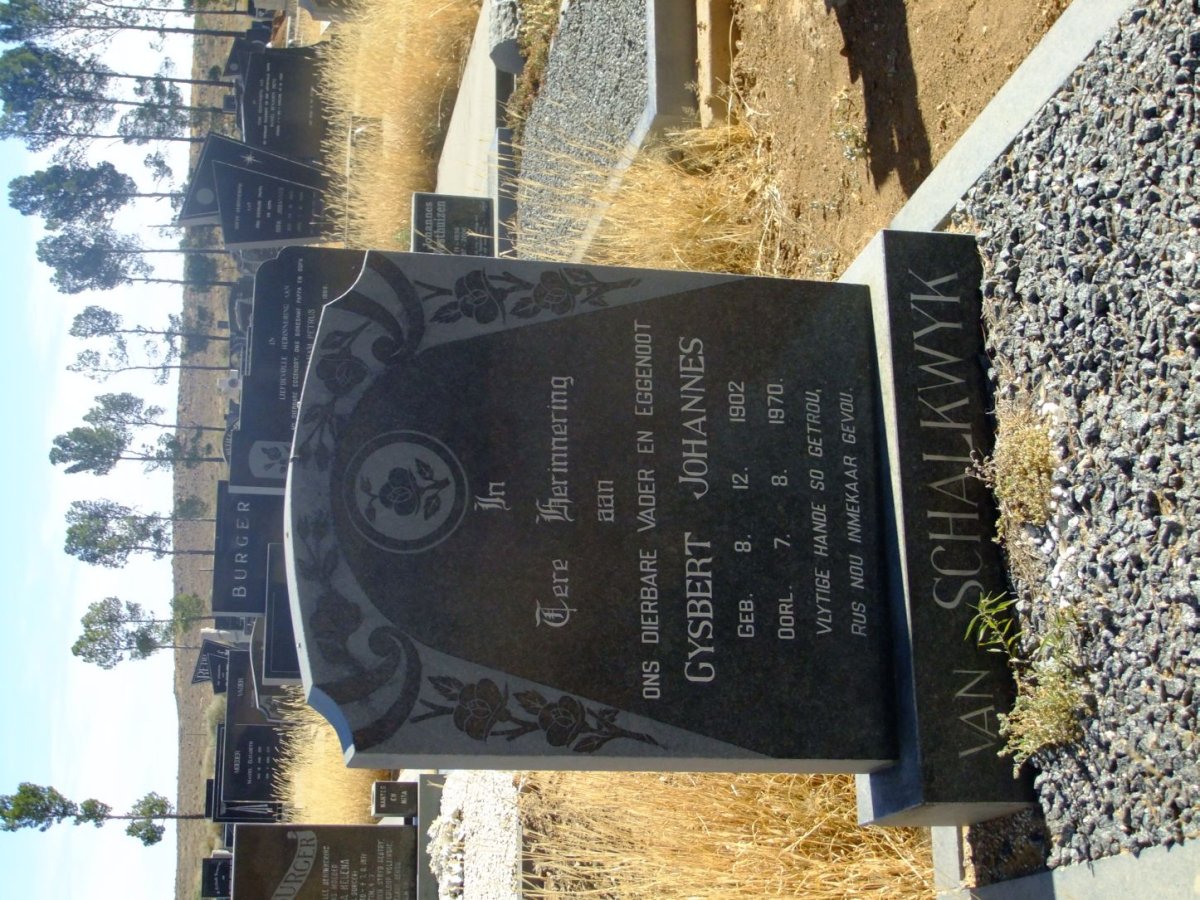 SCHALKWYK Gysbert Johannes, van 1902-1970