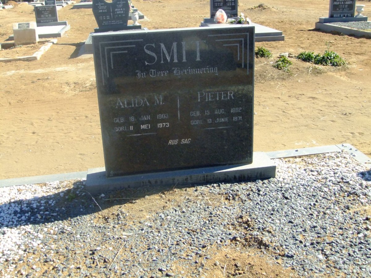 SMIT Pieter 1882-1971 &amp; Alida M. 1903-1973
