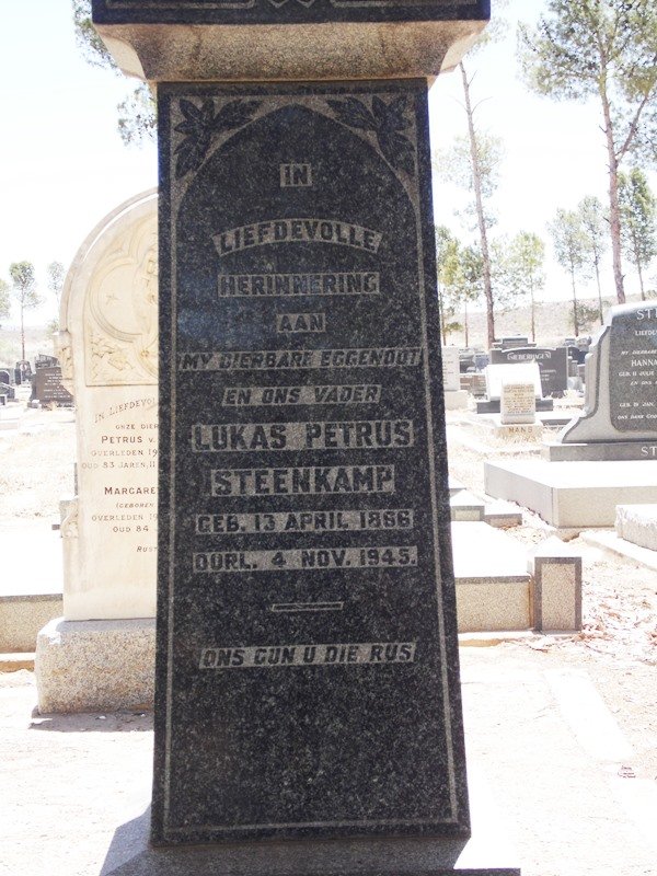 STEENKAMP Lukas Petrus 1866-1945