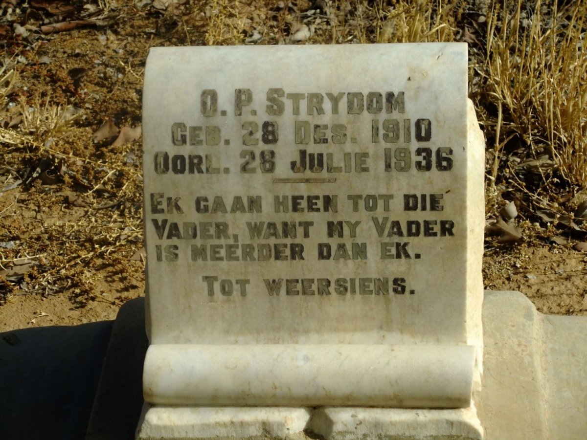 STRYDOM O.P. 1910-1936