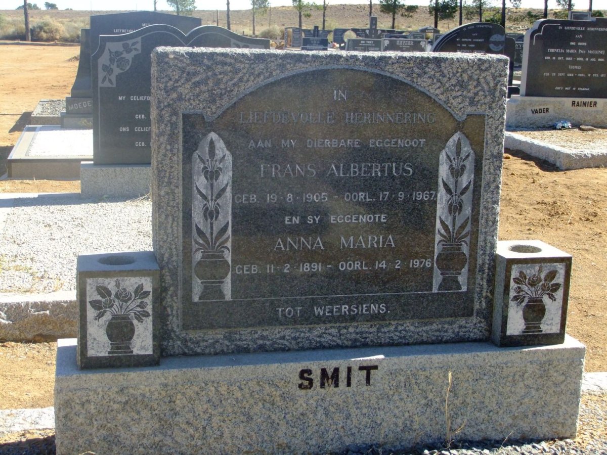 SMIT Frans Albertus 1905-1967 &amp; Anna Maria 1891-1976