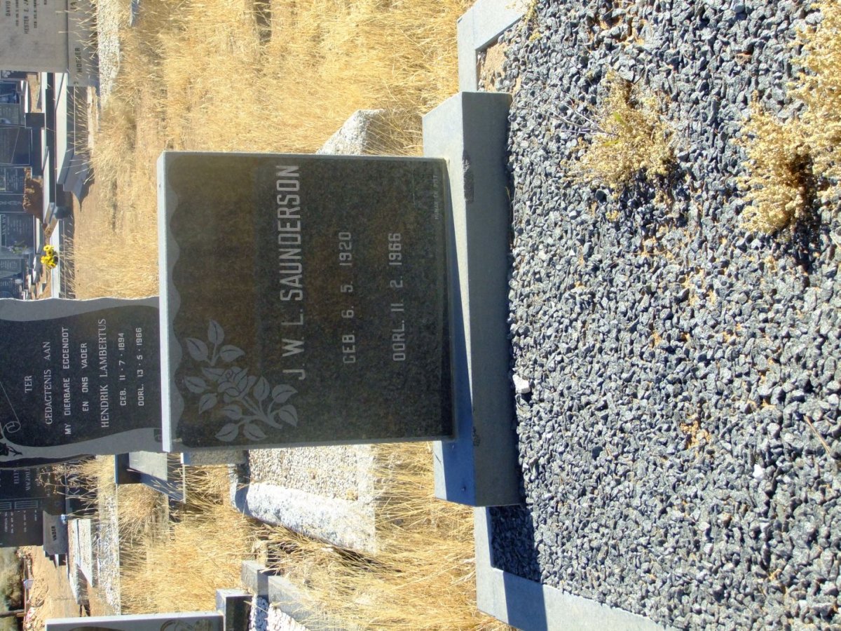 SAUNDERSON J.W.L. 1920-1966
