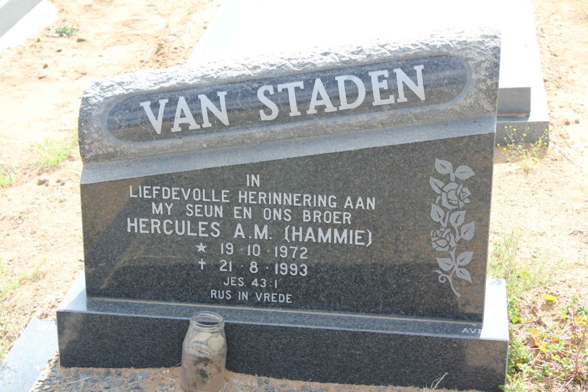 STADEN Hercules A.M., van 1972-1993