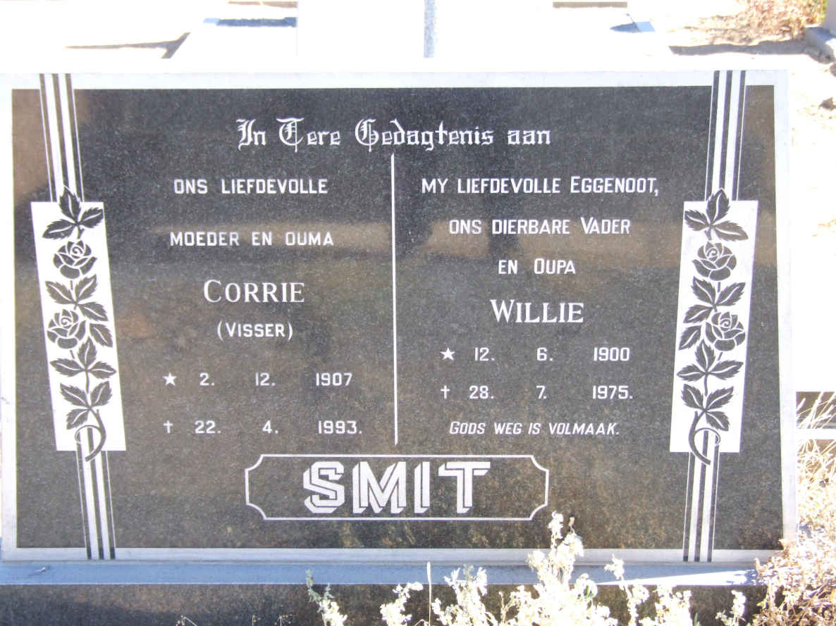 SMIT Willie 1900-1975 &amp; Corrie VISSER 1907-1993