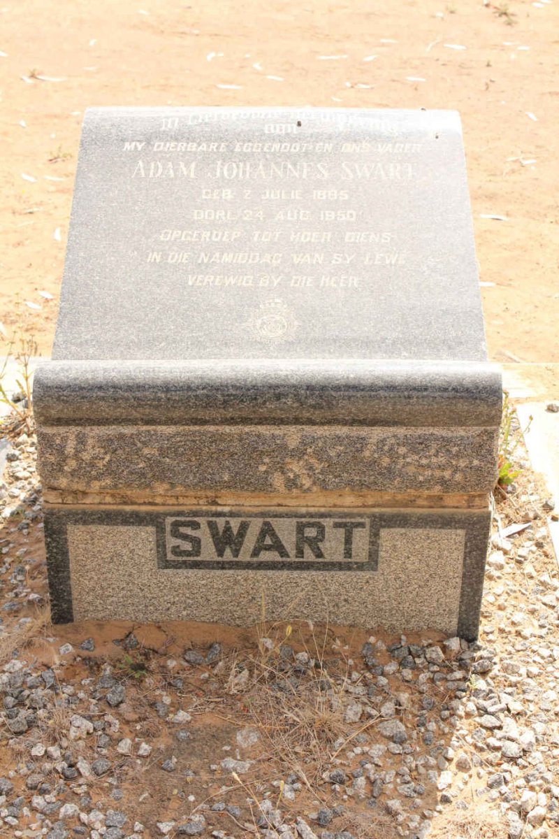 SWART Adam Johannes 1895-1950