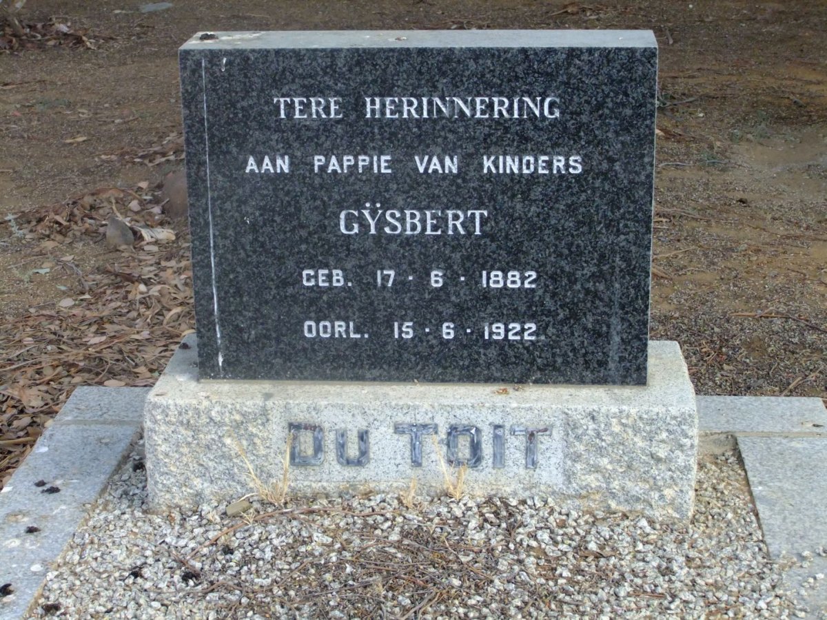TOIT Gÿsbert, du 1882-1922