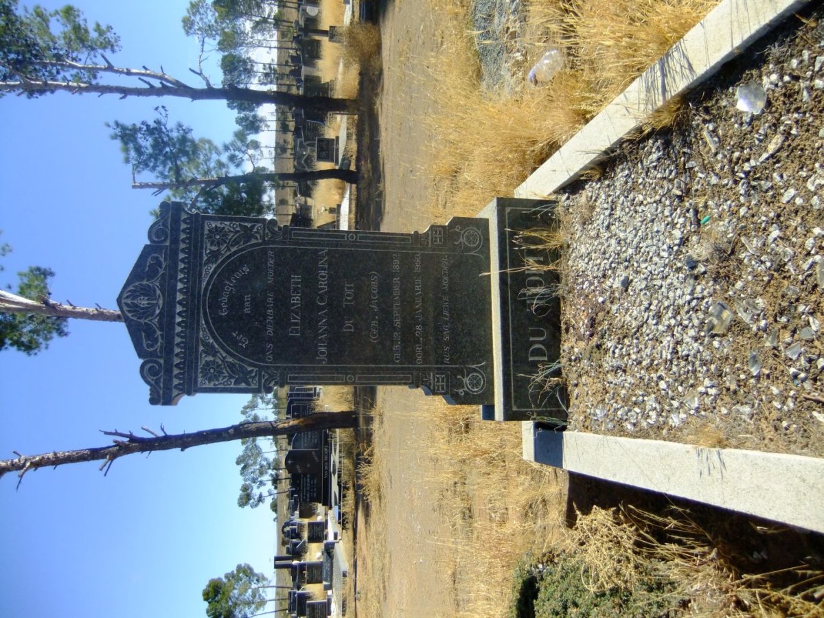 TOIT Elizabeth Johanna Carolina, du nee JACOBS 1892-1950