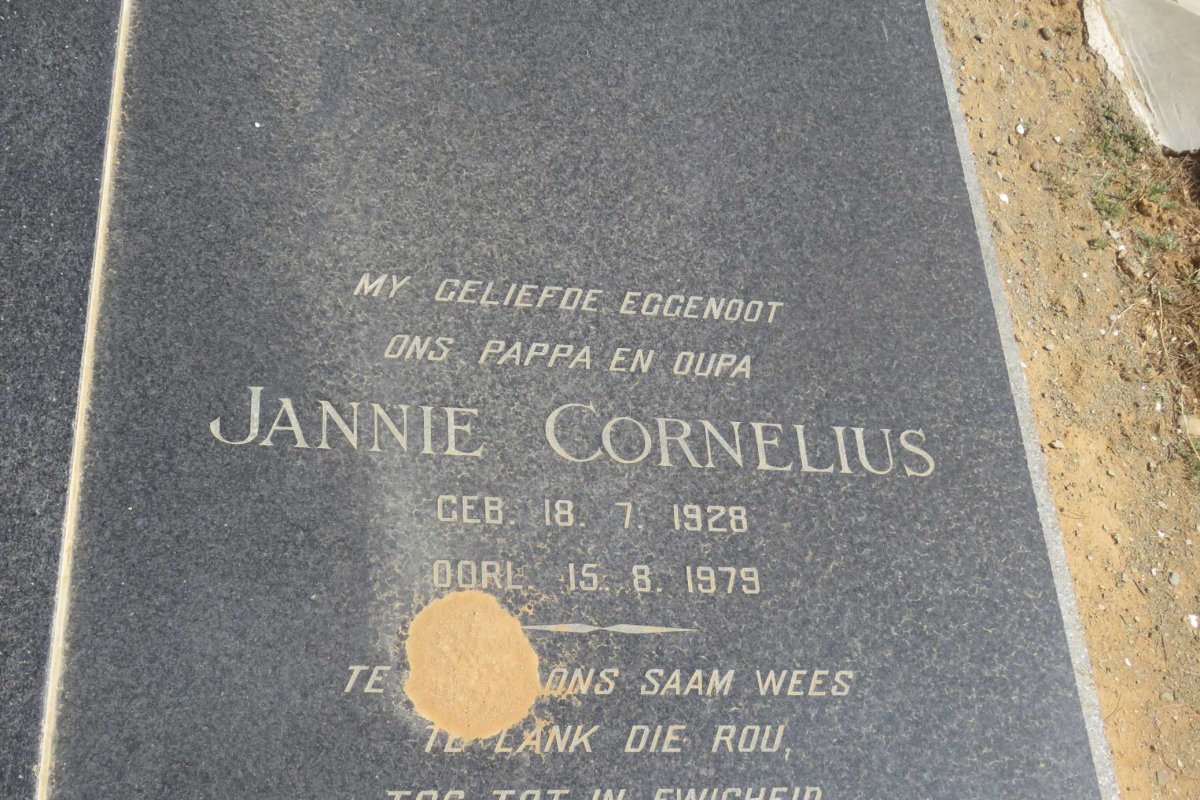 TOIT Jannie Cornelius, du 1928-1979 &amp; Anna Louisa JACOBS 1927-2011