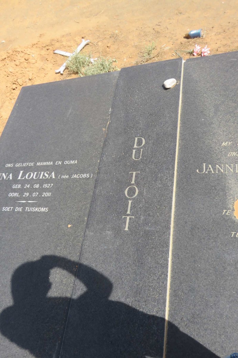 TOIT Jannie Cornelius, du 1928-1979 &amp; Anna Louisa JACOBS 1927-2011