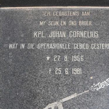 TOIT Johan Cornelius, du 1956-1981