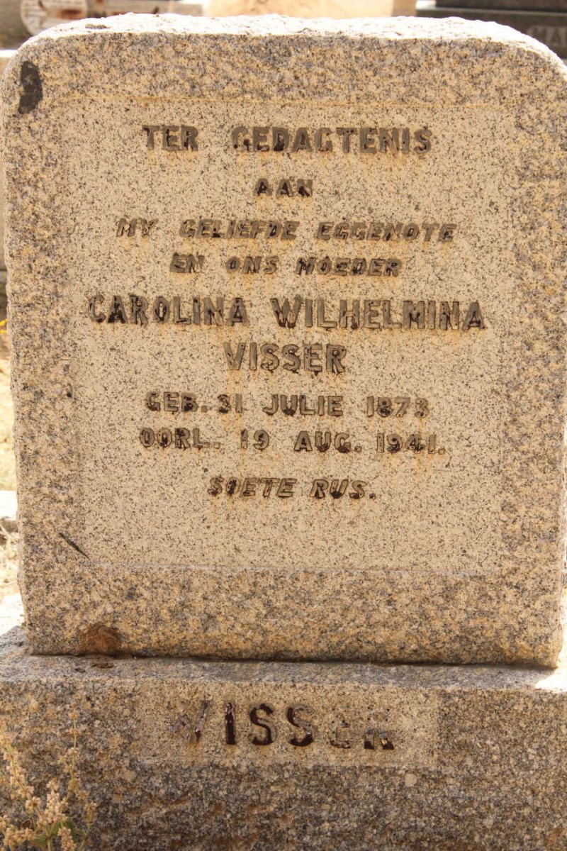 VISSER Carolina Wilhelmina 1873-1941