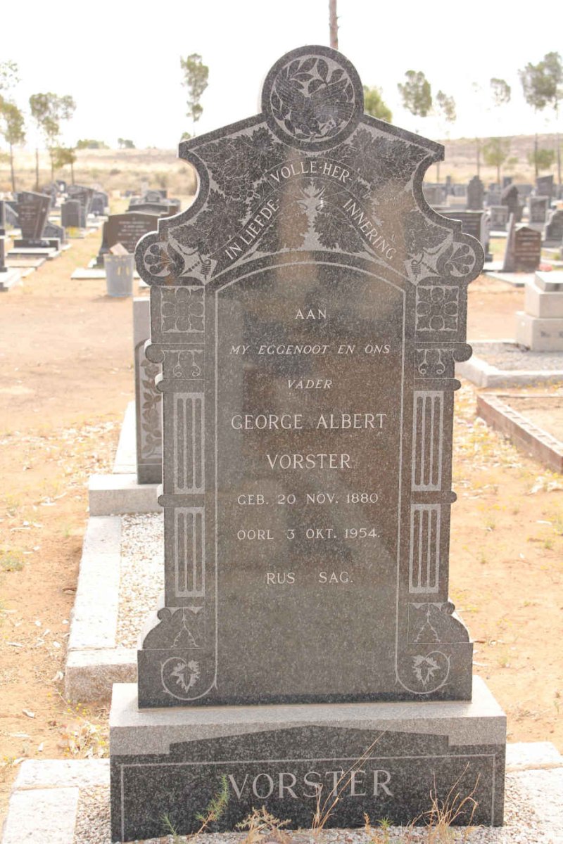 VORSTER George Albert 1880-1954
