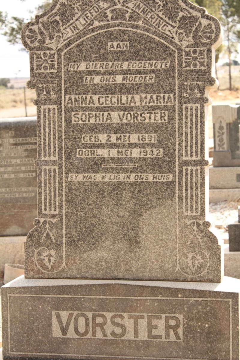 VORSTER Anna Cecilia Maria Sophia 1891-1942