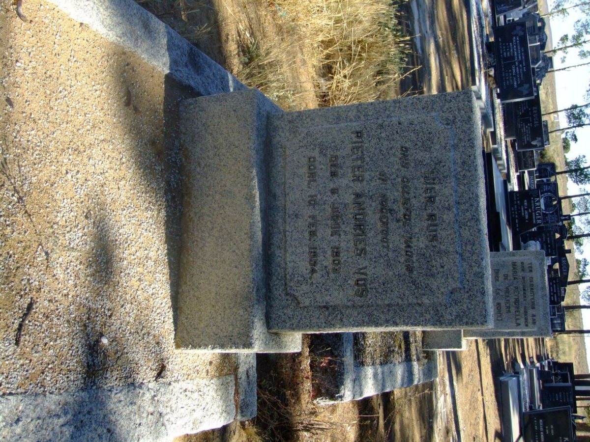 VOS Pieter Andries 1903-1954