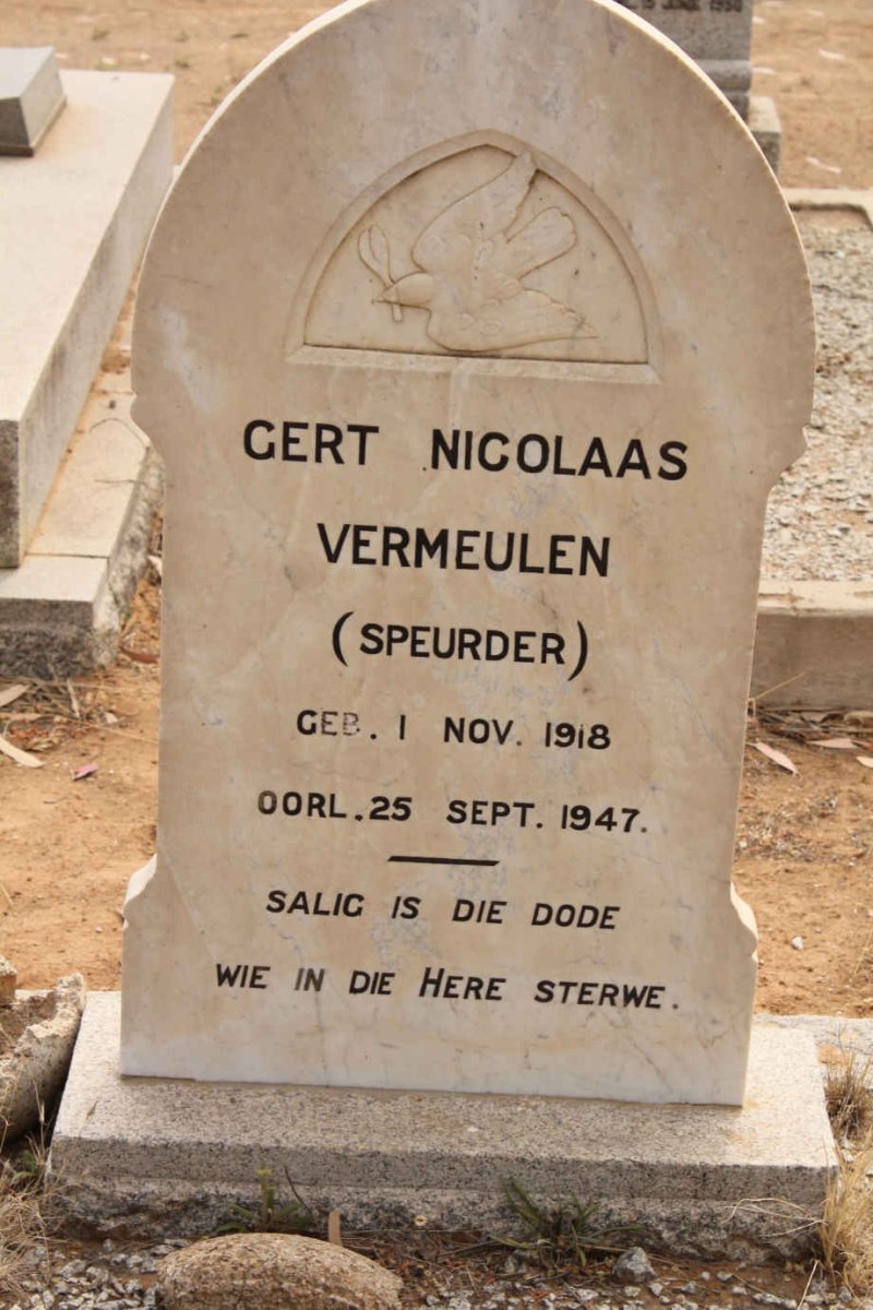 VERMEULEN Gert Nicolaas 1918-1947