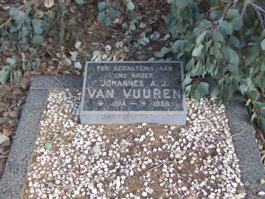 VUUREN Johannes A.J., van 1914-1928