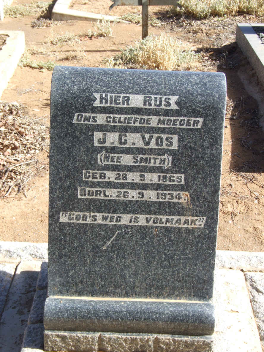 VOS J.C. nee SMITH 1865-1934