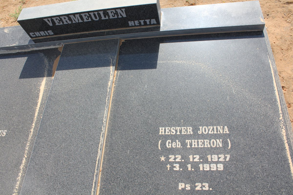 VERMEULEN Hester Jozina nee THERON 1927-1999
