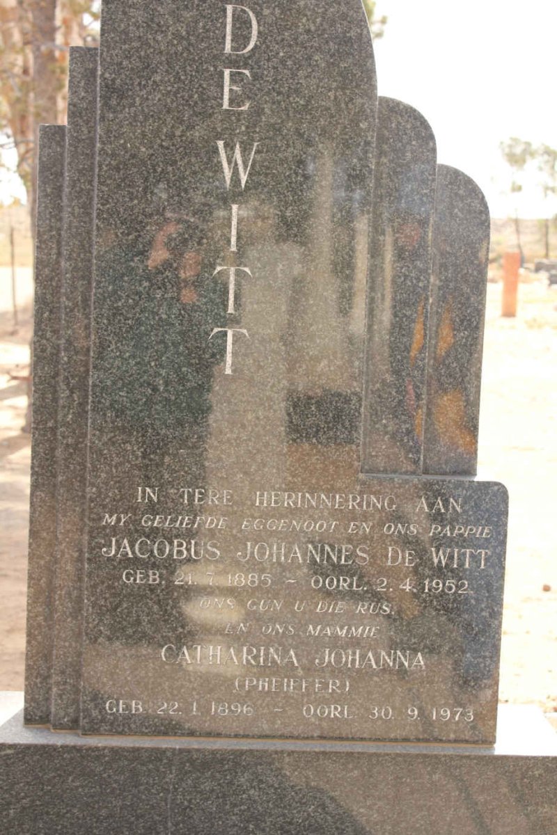WITT Jacobus Johannes, de 1885-1952 &amp; Catharina Johanna PHEIFFER 1896-1973