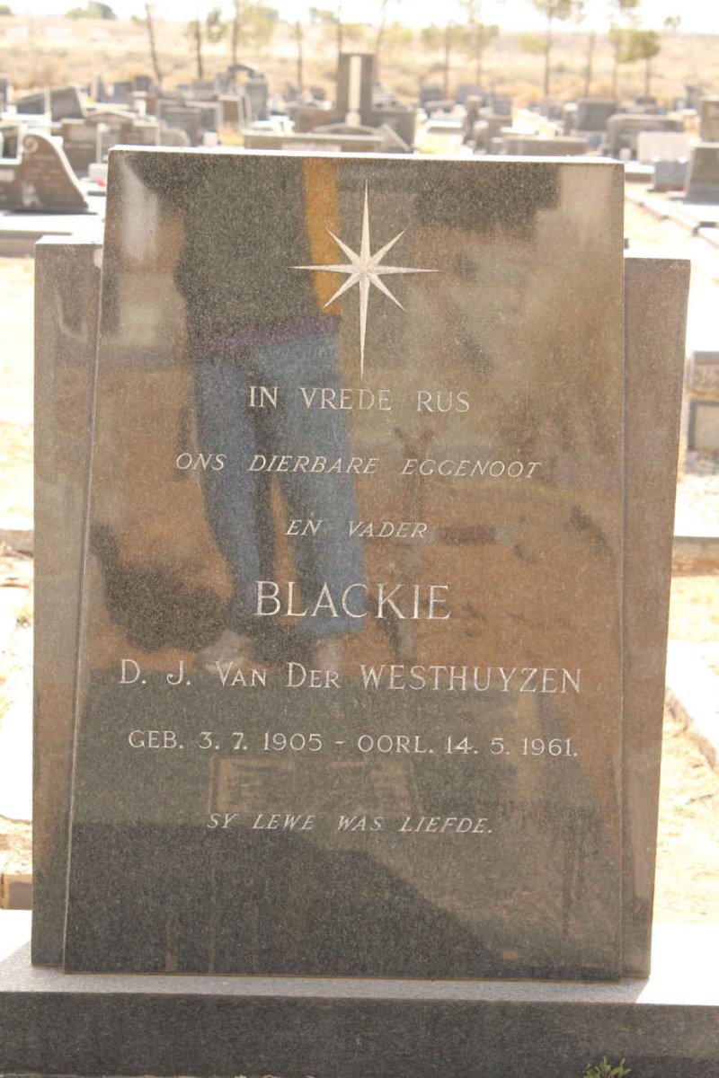 WESTHUYZEN D.J., van der 1905-1961