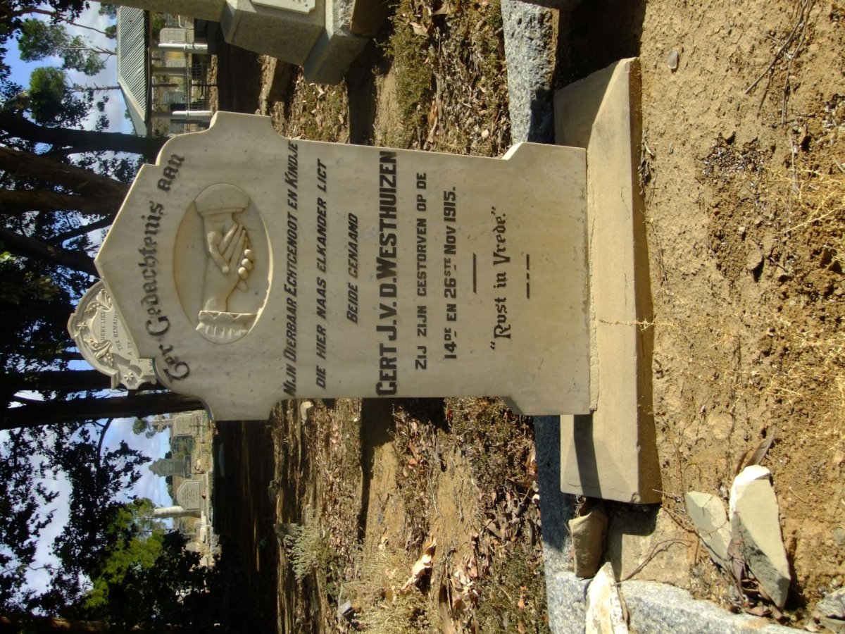 WESTHUIZEN Gert J., v.d. -1915 :: V.D. WESTHUIZEN Gert J. -1915