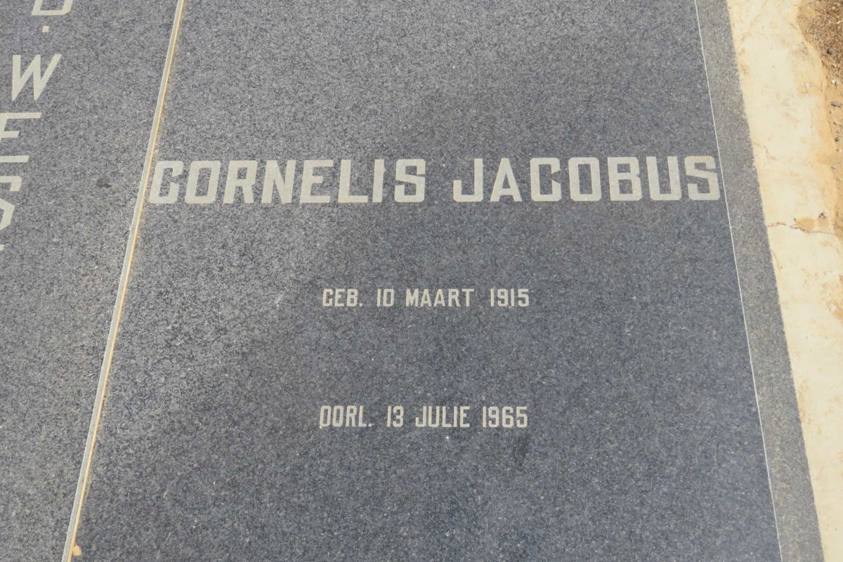 WESTHUIZEN Cornelis Jacobus, v.d. 1915-1965
